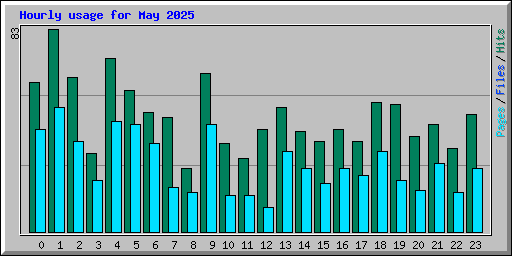 Hourly usage for May 2025
